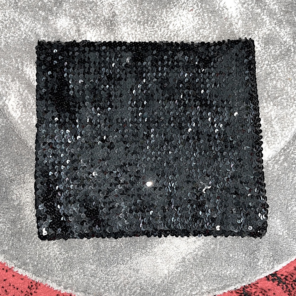Black sequined tube top